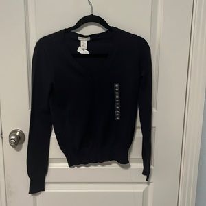 H&M NWT LONG SLEEVE NAVY SWEATER VEST